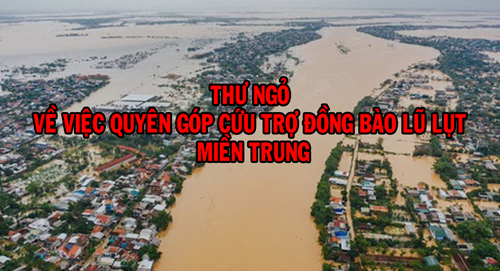 Thư kêu gọi ủng hộ đồng bào Miền trung bị lũ lụt